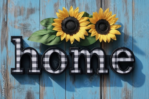 Charming Farmhouse Welcome Sign with Sunflowers