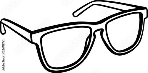 Sunglasses Outline - Coloring Book Page Line Art Illustration