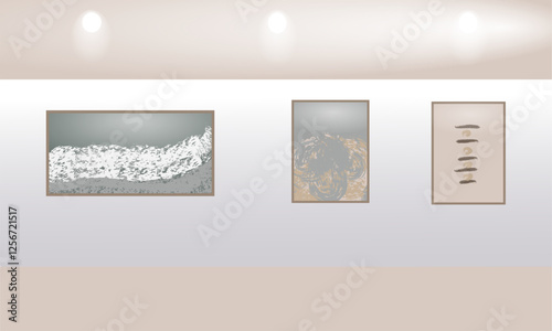 art gallery modern art vector illustration