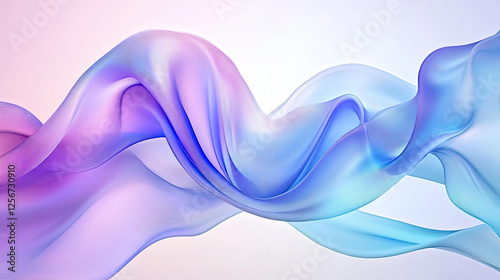 Wallpaper Mural Abstract Flowing Fabric in Shades of Purple and Blue Digital Art Torontodigital.ca