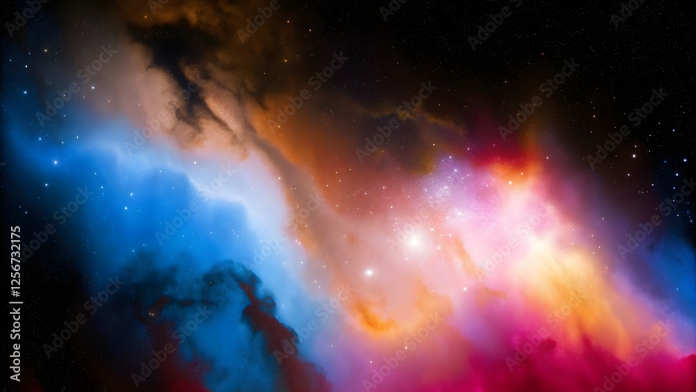 Nebula explosion with vibrant cosmic colors sw Nebula explosion with vibrant cosmic colors sw
