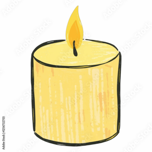 Illustration of a Candle for Cozy and Decorative Designs