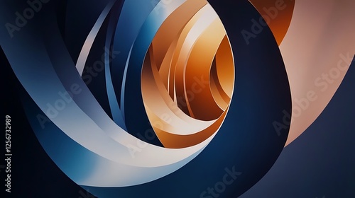 Abstract swirling shapes, dynamic colors, modern design. Possible use Background image, website design photo