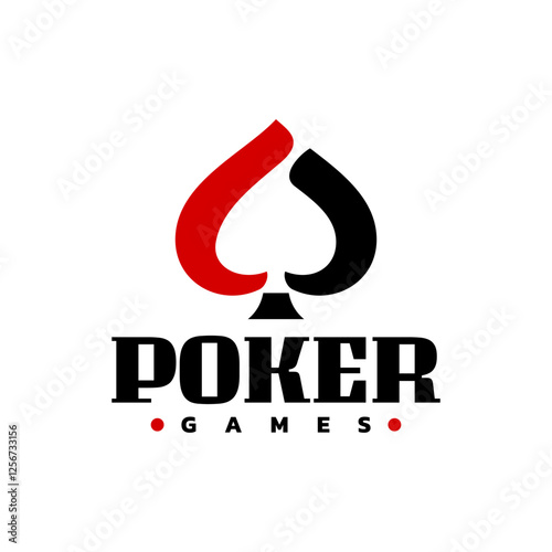 spade logo icon. poker games logo template. card game logo icon.