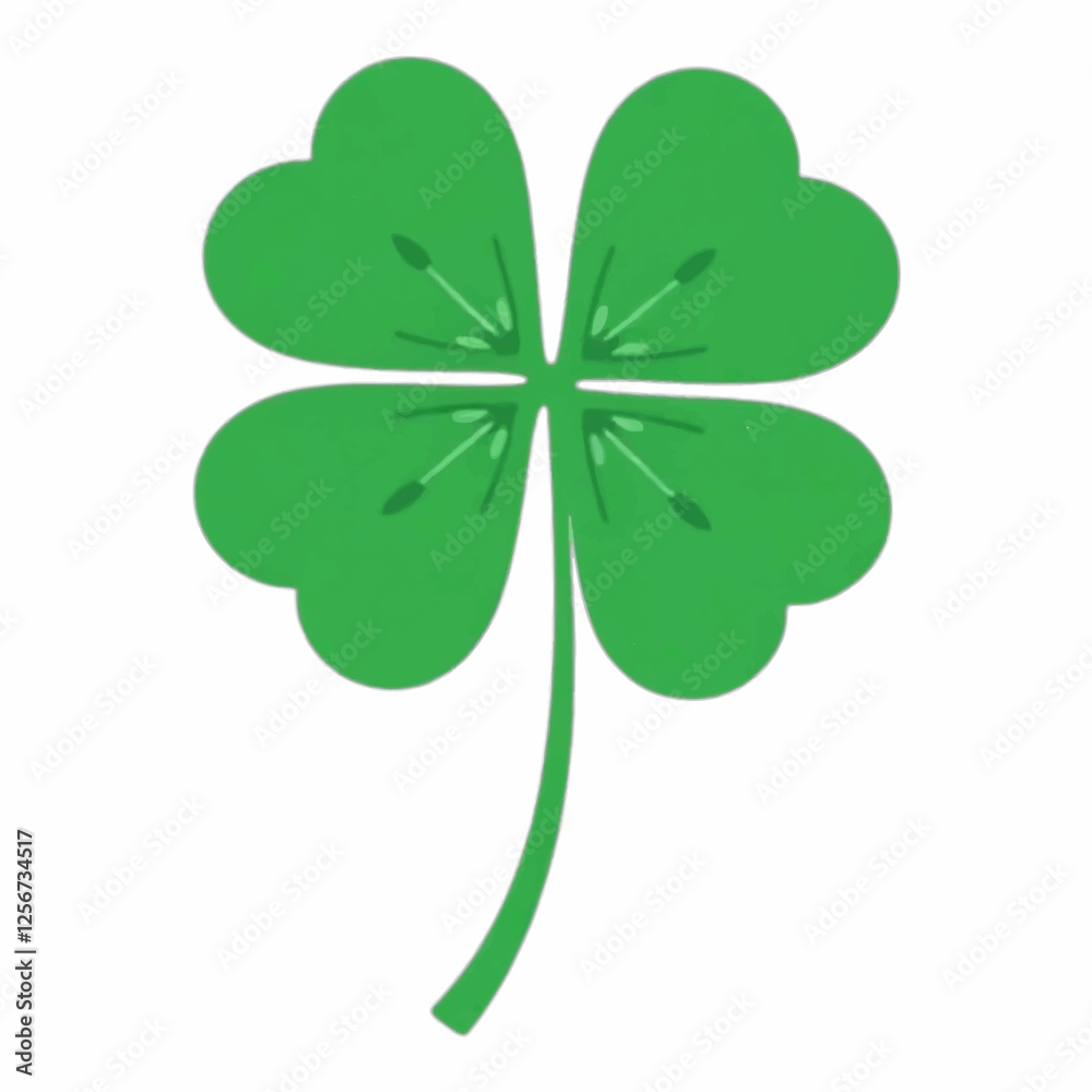 Illustration of a Shamrock for Luck and IrishThemed Designs Illustration of a Shamrock for Luck and IrishThemed Designs