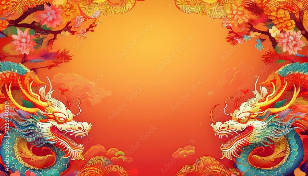 elegant dragon border frame with floral design with copy space for text graphic resource
elegant dragon border frame with floral design with copy space for text graphic resource