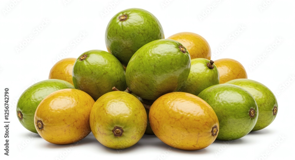 Cluster of Fresh Marula Fruits with Yellowish-Green Skin Displayed Cluster of Fresh Marula Fruits with Yellowish-Green Skin Displayed