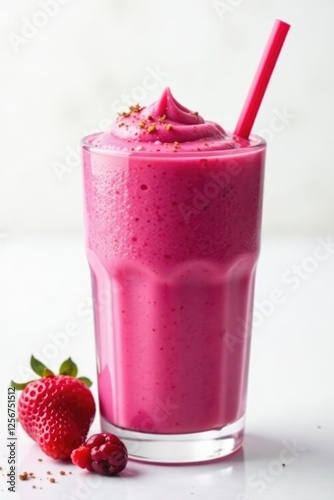 Rich and velvety texture of the smoothie against a white background, sophistication, pure