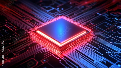 Quantum Chip Glowing under Floating Digital Qubits