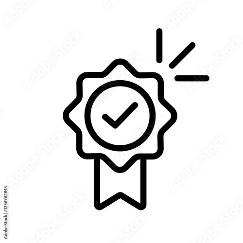 Award badge line icon for winners