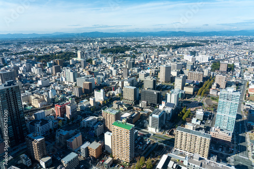 冬の浜松市街地の風景