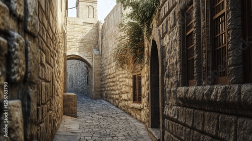 stone walls in Konya, with detailed windows framed by intricate stonework, showcasing the blend of history