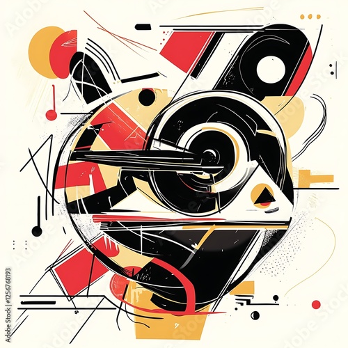 Abstract design with geometric shapes photo