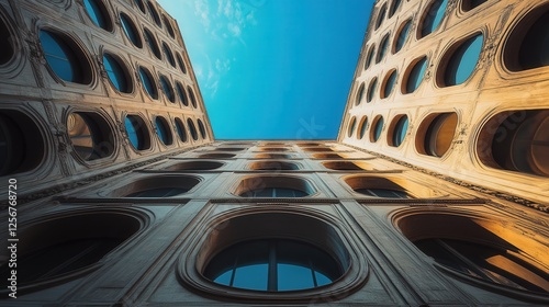 Mole Antonelliana in full sunlight, with the striking blue sky providing a contrast to its classical and modern features