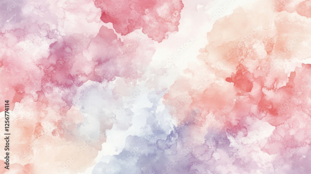 Fototapeta premium Abstract colorful watercolor background digital art soft pastel shades artistic environment aesthetic viewpoint