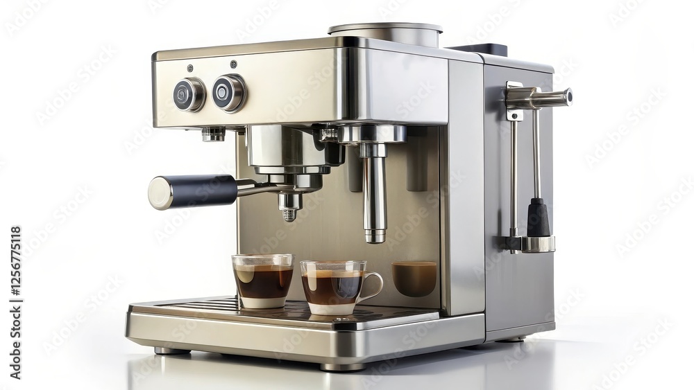 Espresso Machine on White Background Espresso Machine on White Background