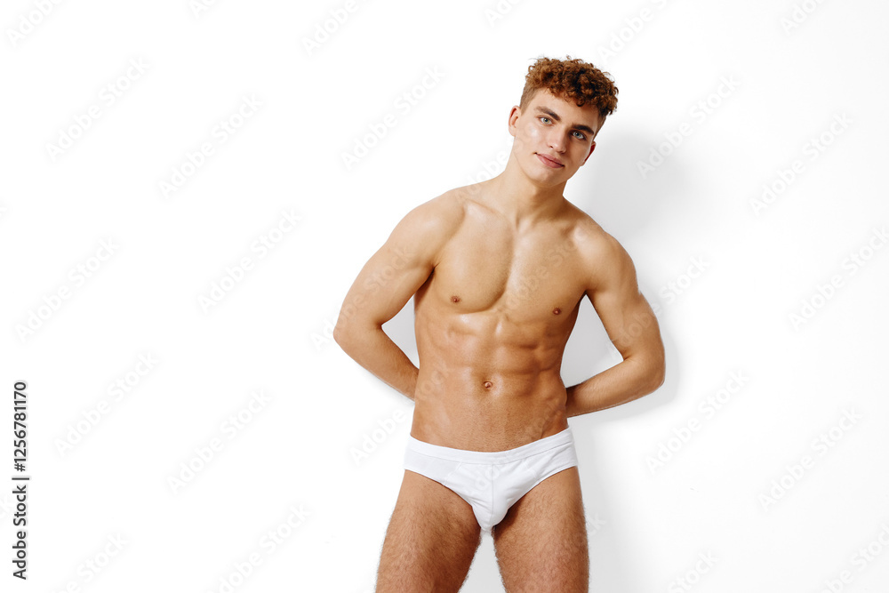 A Fitness Model Posing Confidently in Trendy and Stylish Underwear, Showcasing Her Alluring Beauty A Fitness Model Posing Confidently in Trendy and Stylish Underwear, Showcasing Her Alluring Beauty