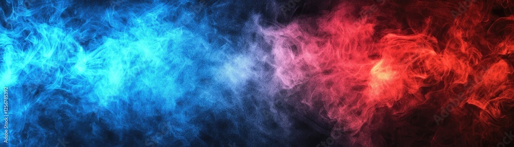 Blue and red smoke swirl; abstract background; design element Blue and red smoke swirl; abstract background; design element