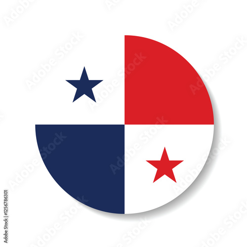 Panama circle flag logo icon digital vector illustration Free Download Panama circle flag logo icon digital vector illustration - GFXLoad
