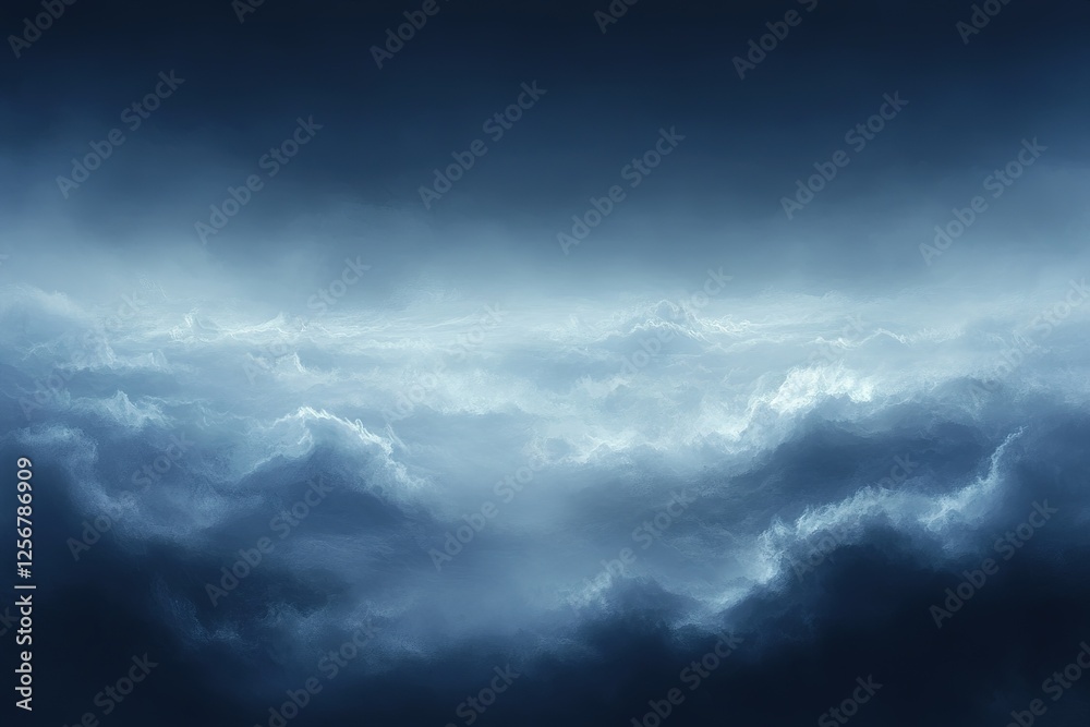 Obraz premium Stormy skies: Dark clouds loom creating a dramatic atmospheric vista above the world