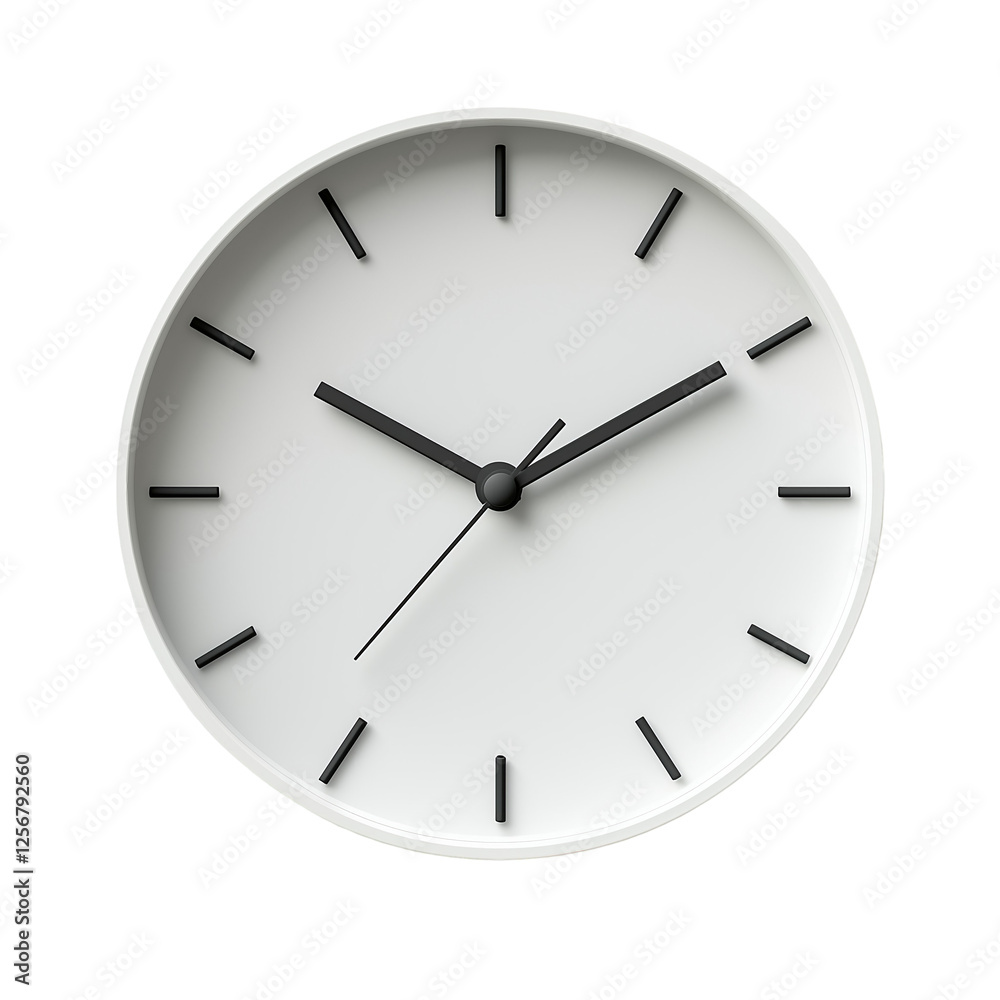 Simple Wall Clock Cutout with Shadow for Time and Interior Design, isolated on transparent background png Simple Wall Clock Cutout with Shadow for Time and Interior Design, isolated on transparent background png