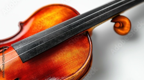 Close-up Violin Neck on White Background photo