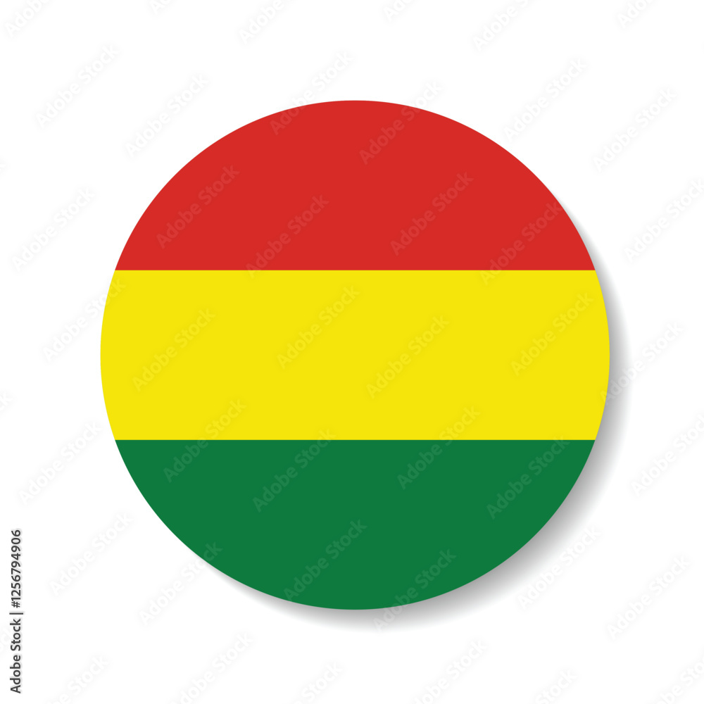 Bolivia circle flag logo icon digital vector illustration Bolivia circle flag logo icon digital vector illustration