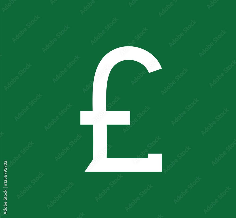 Obraz premium premium Pound currency icon, designed for financial, banking, and e-commerce projects