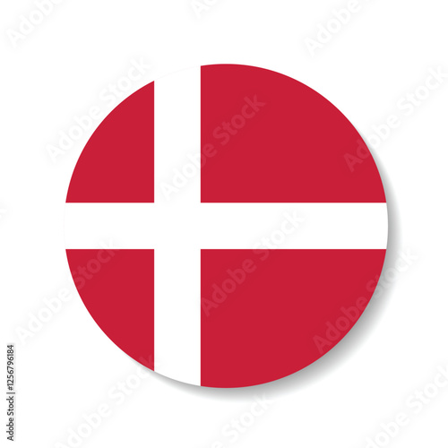 Free Download Denmark flag. Denmark circle flag logo icon digital vector illustration - GFXLoad