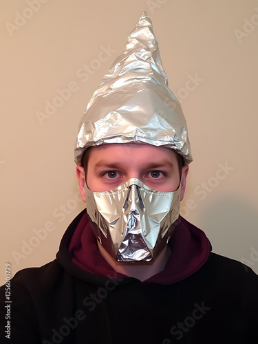 Tin foil hats for conspiracy theorists photo