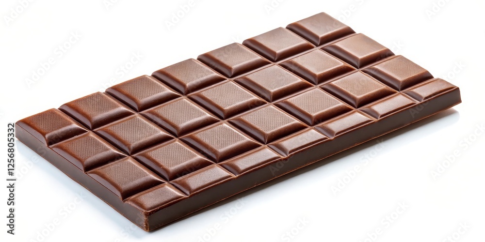 Milk Chocolate Bar on White Background Milk Chocolate Bar on White Background