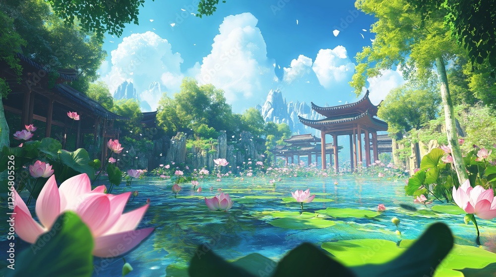landscape theme with peaceful mood