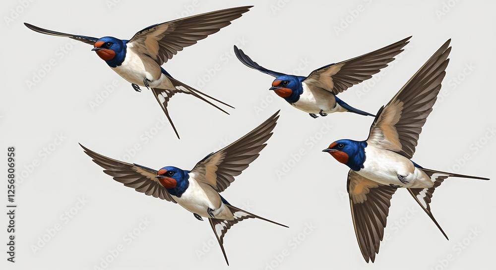 Obraz premium black and white birds