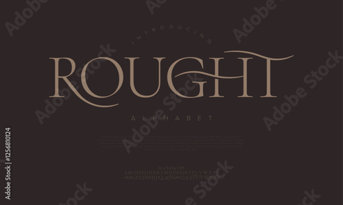 Rought typography beauty fashion elegant minimalist serif italic fonts decorative wedding vintage retro logos. Minimal luxury font alphabet logo. Vector illustration