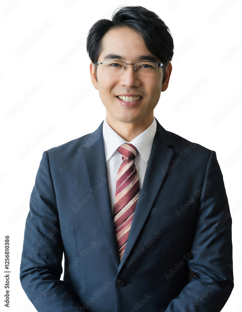 Portrait of only one Man. White Background. Portrait of only one Man. White Background.