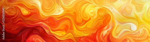 Red scorching sichuan Vibrant Swirling Abstract Background with Bold Orange and Yellow Tone for Artistic Creations