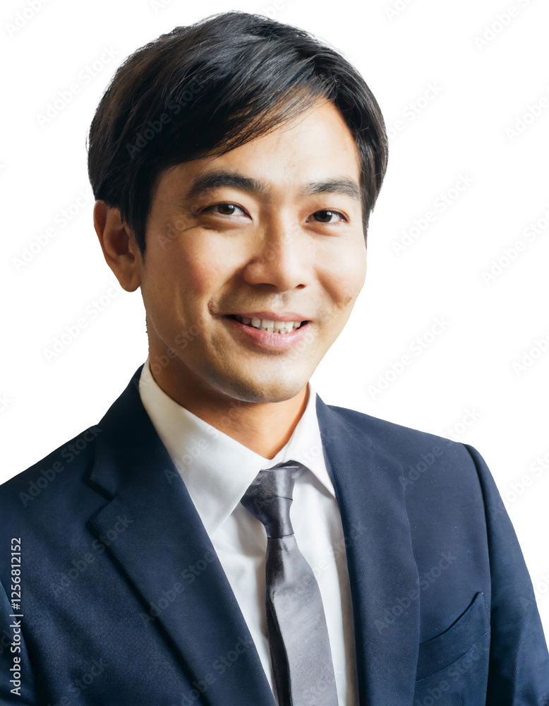 Portrait of only one Man. White Background. Portrait of only one Man. White Background.