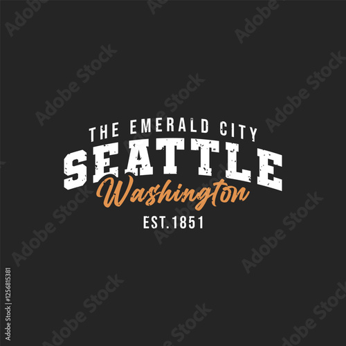 Seattle Washington T Shirt Design Template