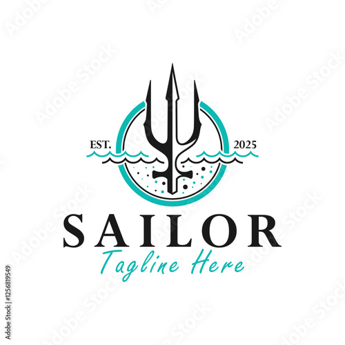 sailor swimming pool construction logo