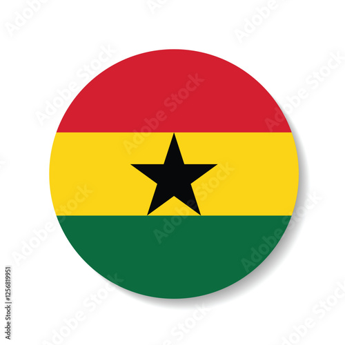 Free Download Ghana circle flag logo icon digital vector illustration - GFXLoad