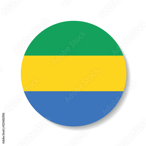 Gabon circle flag logo icon digital vector illustration Free Download Gabon circle flag logo icon digital vector illustration - GFXLoad