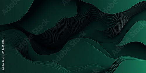 dark green wave pattern background