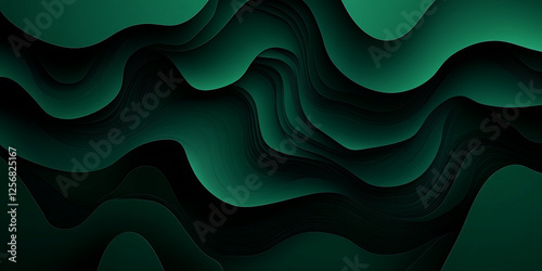 dark green wave pattern background