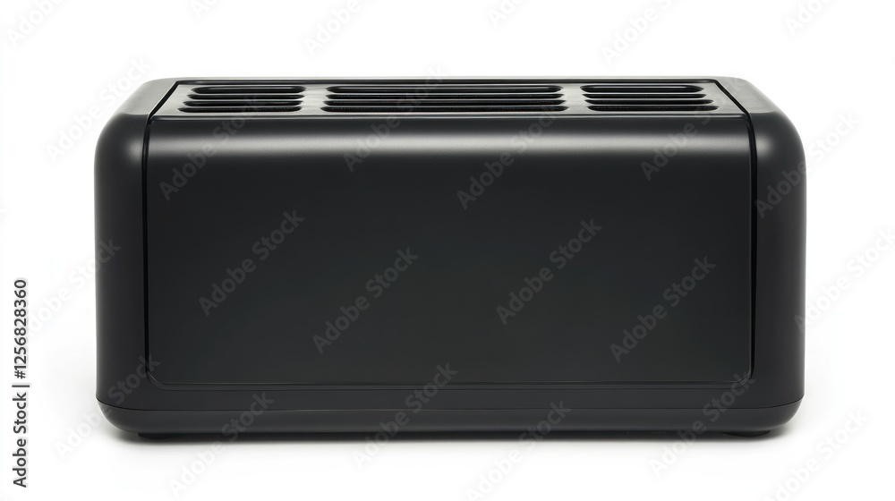 Modern black toaster, studio shot, isolated. Possible use Product photography Modern black toaster, studio shot, isolated. Possible use Product photography