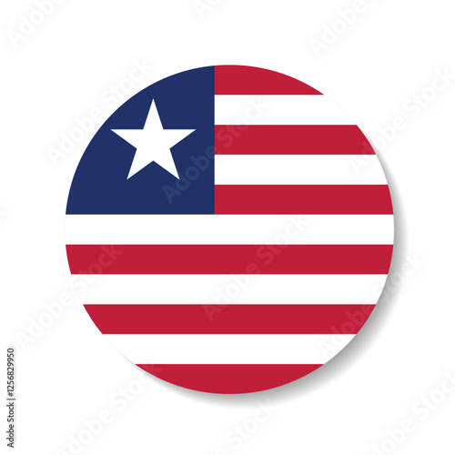 Liberia flag circle icon vector illustration design Free Download Liberia flag circle icon vector illustration design - GFXLoad