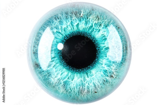 Closeup Detailed Image Of A Teal Human Eye