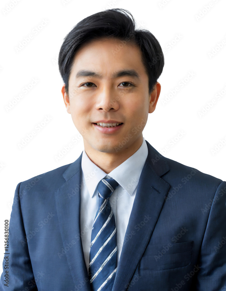 Portrait of only one Man. White Background. Portrait of only one Man. White Background.