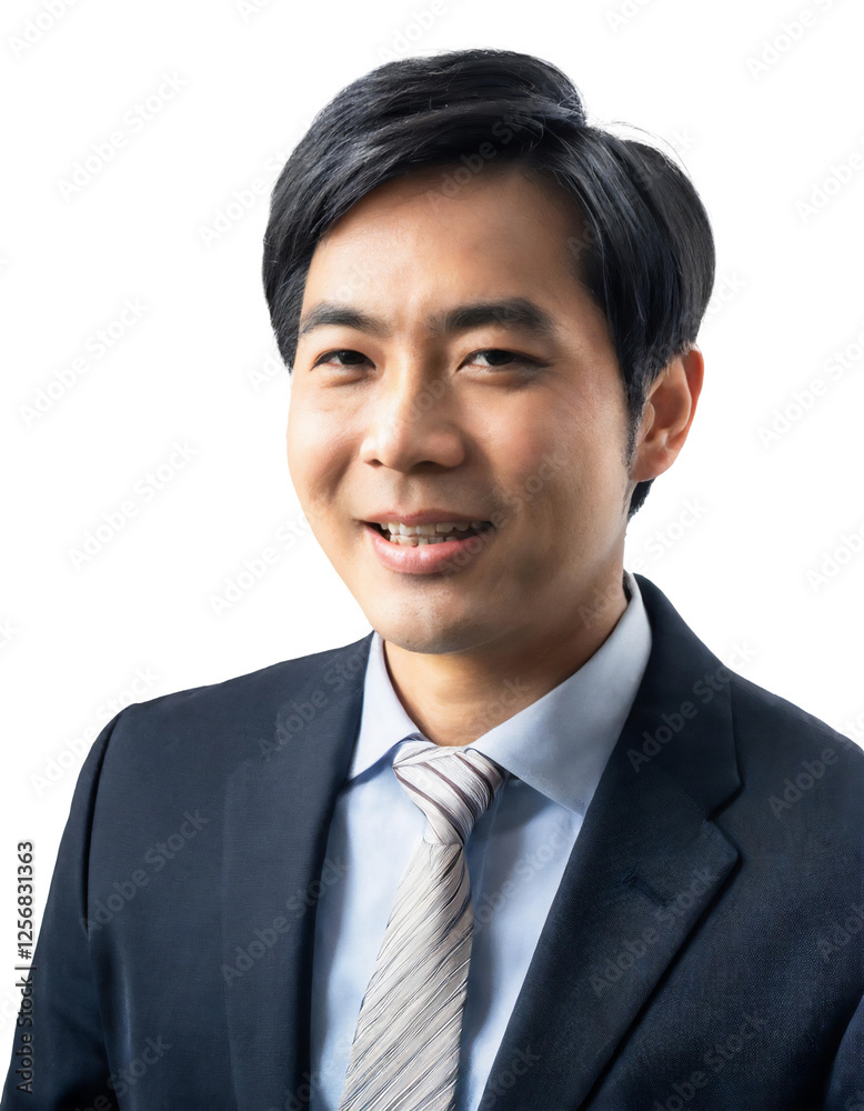 Portrait of only one Man. White Background. Portrait of only one Man. White Background.