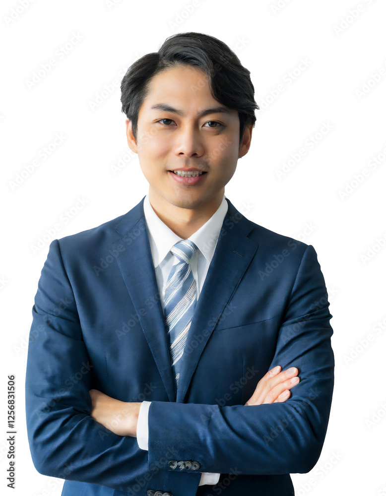 Portrait of only one Man. White Background. Portrait of only one Man. White Background.