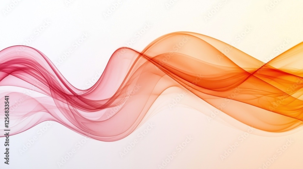 Abstract Orange and Red Waves, Flowing Design, Elegant Swirls, Digital Art Abstract Orange and Red Waves, Flowing Design, Elegant Swirls, Digital Art